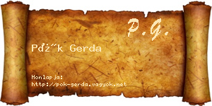 Pók Gerda névjegykártya